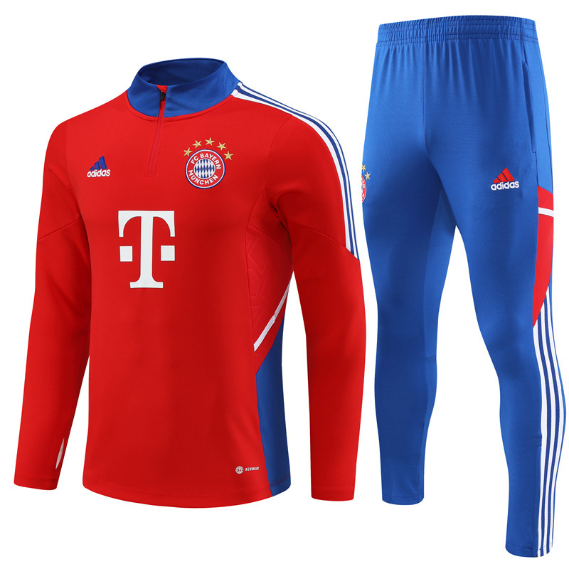 AAA Quality Bayern Munich 22/23 Tracksuit - Red/Blue